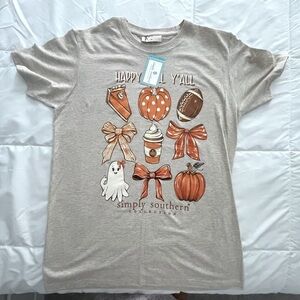 Simply Southern “Happy Fall Ya’ll” Size Small.  Tan